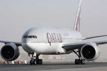 A Qatar Airways Boeing 777